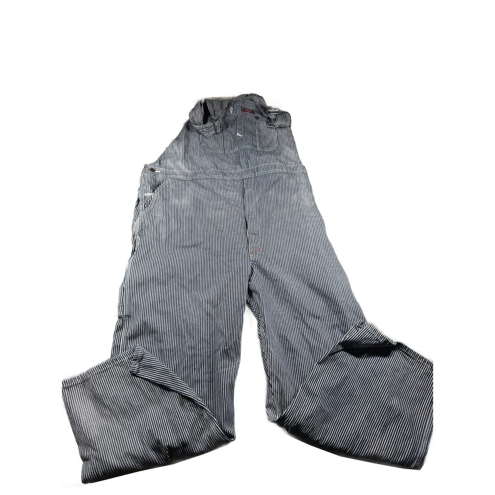 Dickies 83297HS Bib Overalls Mens 50x30 Hickory Stripe Railroad Workwear